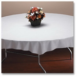 Hoffmaster 210451 882-WOC White Linen-Like Octy-Round Tablecover