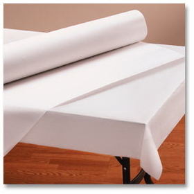 Hoffmaster Tablecover, Bright White, 1 ply paper roll