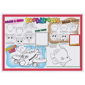 Hoffmaster Kids' Activity Placemats, 10" x 14", 2-Sided
