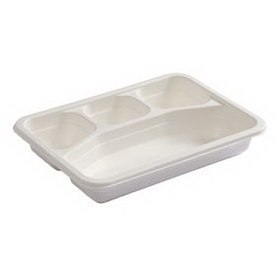Hoffmaster 760070 Catering Box, 4 Compartment, Heavyweight, Stackable