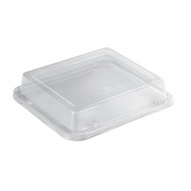 Hoffmaster 760132 Clear PLA Lid for 38 oz. Container, Stackable