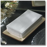 Hoffmaster 856465 817-4-LLW White Guest Towel, Linen-Like , 1/4 fold