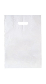 Blank Patch Handle Reinforced Die Cut Bag, 12" x 16"