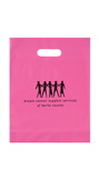 Custom Frosted Die Cut Bag-Pink-Breast Cancer Awareness