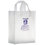 Custom 19FSC10513 10"W x 5"Gusset x 13"H Clear Frosted Shoppers - Ink Imprint, Price/each
