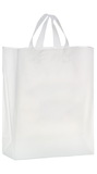 Blank Clear Frosted Soft Loop Shopper Bag, 13