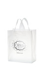 Custom Clear Frosted Soft Loop Shopper Bag, 8