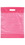 Blank Clear Pink Tinted Pink Fold-Over Reinforced Die Cut Bag, Price/piece