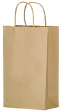 Blank Natural Kraft Twisted Paper Handle Shopper, 10