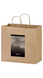 Custom Natural Kraft Paper Take-Out Twisted Paper Handle Shopper, 13