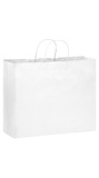Blank White Kraft Twisted Paper Handle Shopper, 16