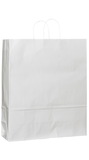 Blank Gloss White Twisted Paper Handle Shopper, 16