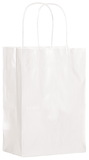 Blank Gloss White Twisted Paper Handle Shopper, 5
