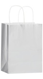 Blank Gloss White Twisted Paper Handle Shopper, 8