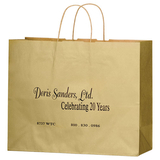 Custom 4M16613 Matte Colored Shoppers With Natural Kraft Interior