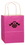 Custom Pink Awareness Matte Color Twisted Paper Handle Shopper-Flexo, 8" x 10.5", Price/piece