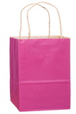 Blank Pink Awareness Matte Color Twisted Paper Handle Shopper