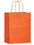 Blank Orange Matte Color Twisted Paper Handle Shopper, Price/piece