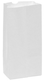 Blank White Kraft 16# Grocery Bag