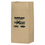 Custom 6G4N 5"W X 3"Gusset X 9.5"H Natural Kraft Grocery Bag, Price/piece