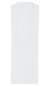 Blank White Kraft Prescription Bag, 3 1/2" x 10"