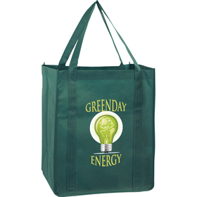 Custom RB131015EV 13"W X 10"Gusset X 15"H Recession Buster Grocery Bags With Inserts