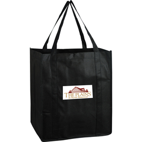 Custom RB131015 13"W X 10"Gusset X 15"H Recession Buster Grocery Bags With Silk Screen