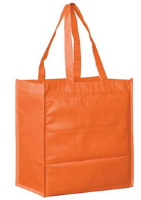 Blank Orange Non-Woven Tote Bag, 13" x 13"