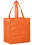 Blank Orange Non-Woven Tote Bag, 13" x 13", Price/piece