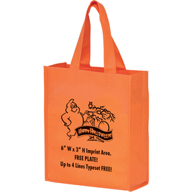 Custom Y2K8410HALLOWEEN 8"W X 4"Gusset X 10"H Tote With Ghost Graphic