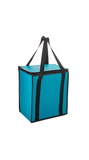 Blank Insulated Non-Woven Tote Bag With Square Zippered Top and Poly Board Insert