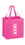 Custom Awareness Pink Heavy Duty Non-Woven Grocery Tote Bag With Poly Board Insert, 12" x 13", Price/piece