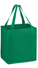 Blank Heavy Duty Non-Woven Grocery Tote Bag With Poly Board Insert, 13" x 15"