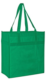 Blank Heavy Duty Non-Woven Grocery Tote Bag With Poly Board Insert, 13" x 14"