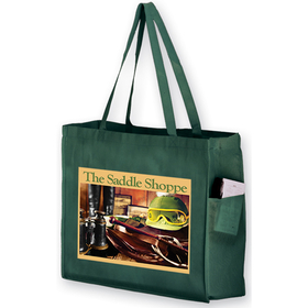 Custom Y2KP20616EV 20"W X 6"Gusset X 16"H Non-Woven Tote Bags With Side Pockets