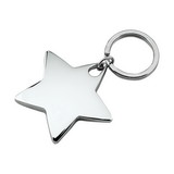 Custom Creative Gifts Star Key Chain, Nickel Plate, 2