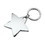 Custom Creative Gifts Star Key Chain, Nickel Plate, 2", Price/each