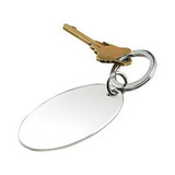 Custom Creative Gifts Oval Key Chain, Nickel Plate 3.75