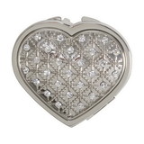 Custom Creative Gifts Heart CompactCrystals Nickel Plate