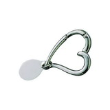 Custom Creative Gifts Outlined Heart Key Chain, Nickel Plate 2