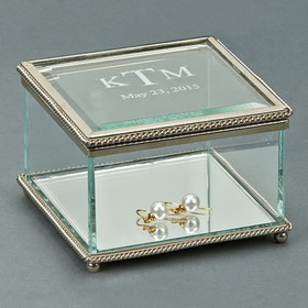 Custom Creative Gifts Square Hinged Box, Glass, 3.75"