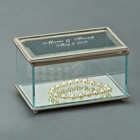 Custom Creative Gifts Rectangular Hinged Box, Glass, 5.25"