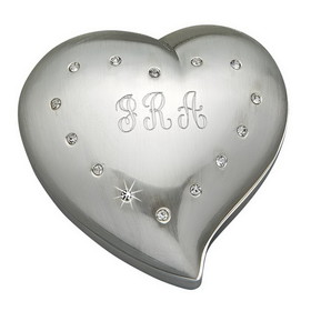 Custom Creative Gifts Free Form Heart Box with Crystals