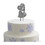 Custom Creative Gifts Gg Cake Topper Dbl Hearts 7" L, Nickel Plate, Price/each