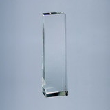 Custom Creative Gifts Plain Optic Glass Obelisk, 7.75