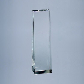Custom Creative Gifts Plain Optic Glass Obelisk, 7.75"