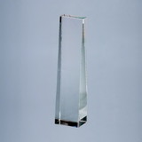 Custom Creative Gifts Plain Optic Glass Obelisk, 8.75
