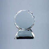 Custom Creative Gifts Round Optic Glass Trophy on Base, 5