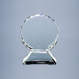 Custom Creative Gifts Round Optic Glass Trophy on Base, 5.75