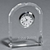 Custom Creative Gifts Optic Crystal Arched Clock, 3.75